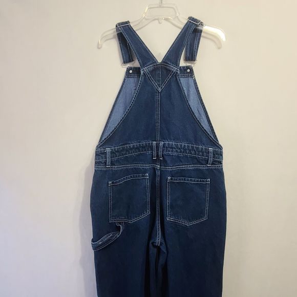 Wild Fable Denim Overalls Women's Size M Dark Wash Y2K - Picture 2 of 9